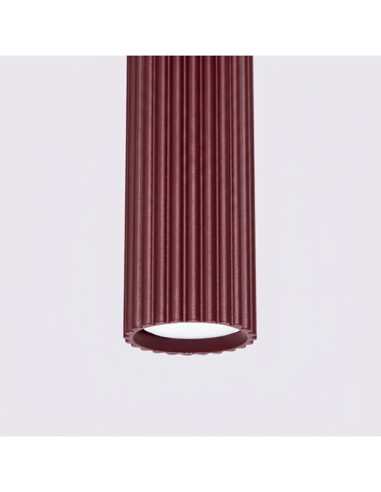 Sollux Lampa wisząca KARBON 1 burgund SL.1918