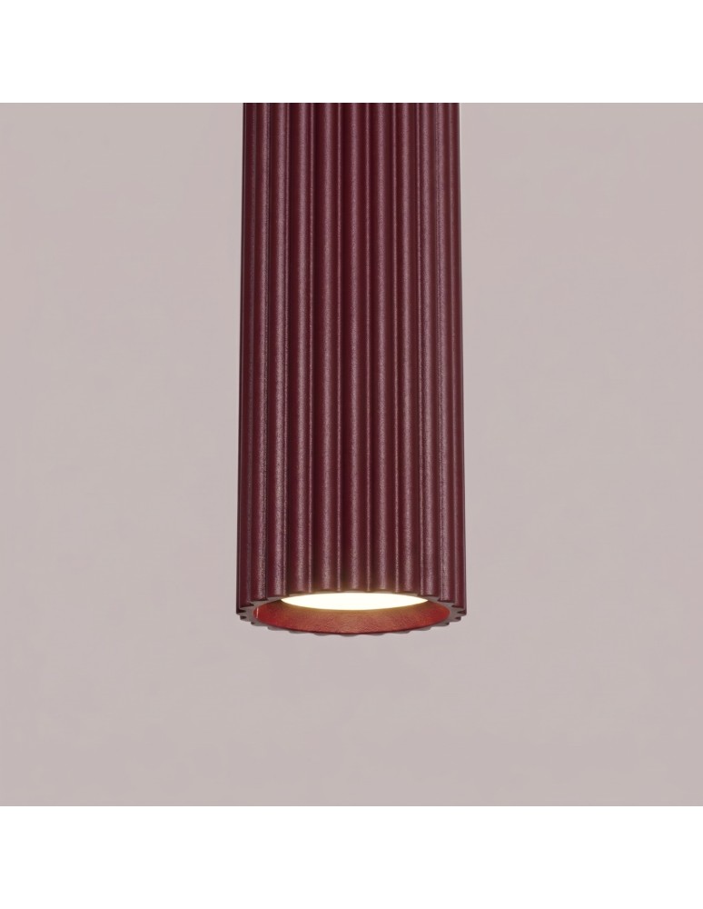 Sollux Lampa wisząca KARBON 1 burgund SL.1918