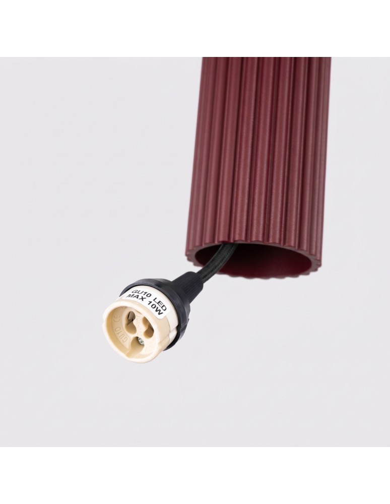 Sollux Lampa wisząca KARBON 1 burgund SL.1918