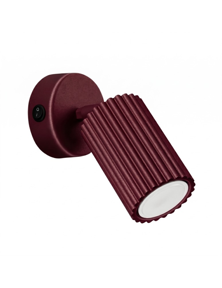 Sollux Kinkiet KARBON burgund z włącznikiem SL.1920