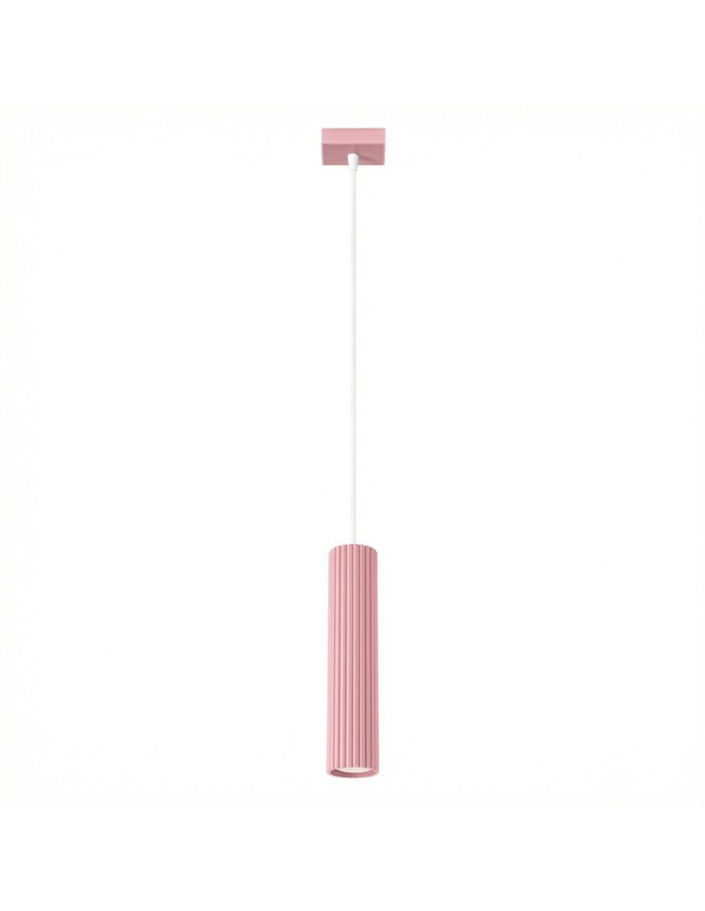 Sollux Lampa wisząca KARBON 1 różowa SL.1931