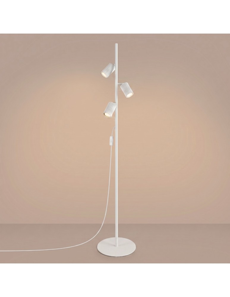 Sollux Lampa podłogowa KARBON 3 biała SL.2014