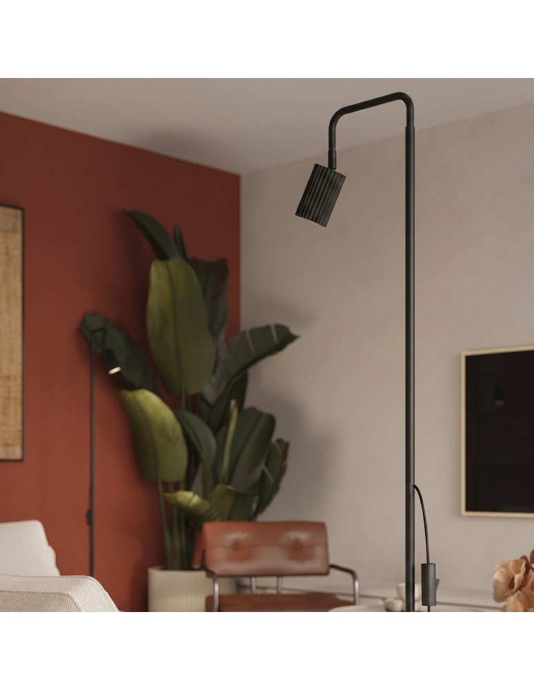 Sollux Lampa podłogowa KARBON 1 czarna SL.2015 Sollux Lampa podłogowa KARBON 1 czarna SL.2015