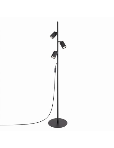 Sollux Lampa podłogowa KARBON 3 czarna SL.2016