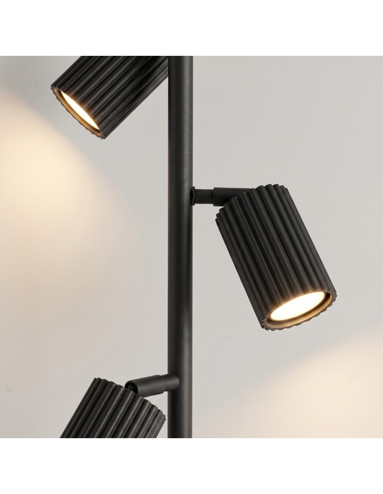 Sollux Lampa podłogowa KARBON 3 czarna SL.2016