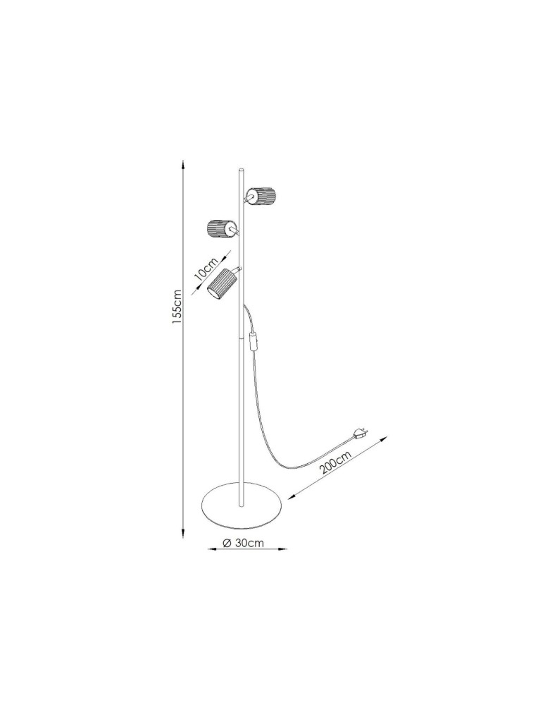 Sollux Lampa podłogowa KARBON 3 beżowa SL.2018
