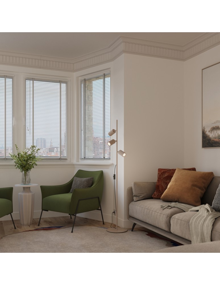 Sollux Lampa podłogowa KARBON 3 taupe SL.2020
