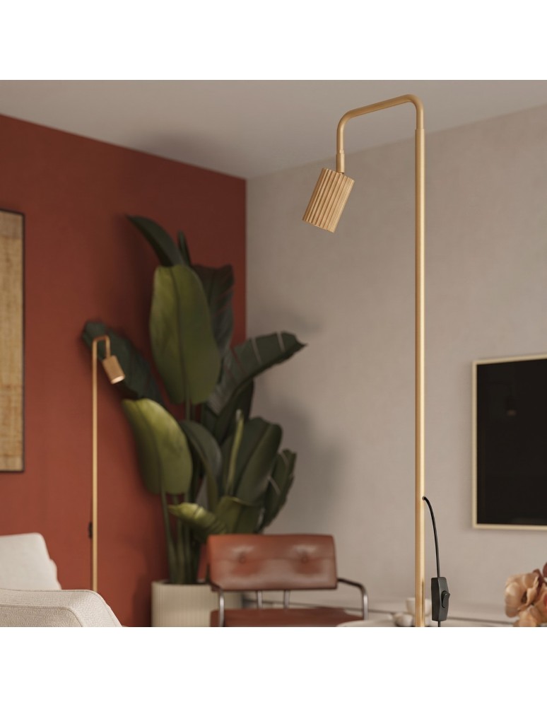 Sollux Lampa podłogowa KARBON 1 złota SL.2021