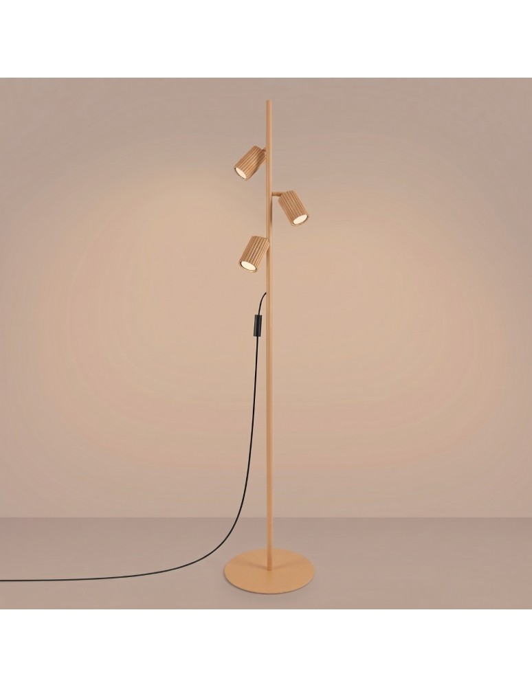 Sollux Lampa podłogowa KARBON 3 złota SL.2022