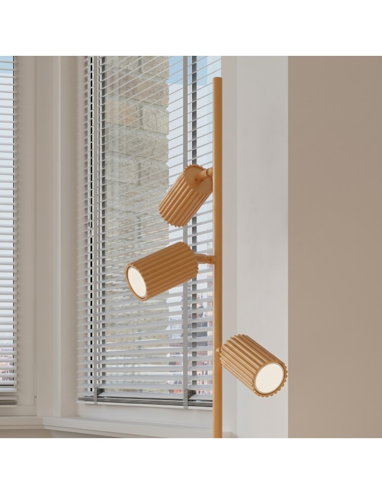 Sollux Lampa podłogowa KARBON 3 złota SL.2022
