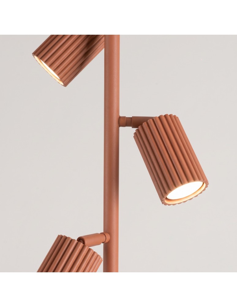 Sollux Lampa podłogowa KARBON 3 ochra czerwona SL.2024