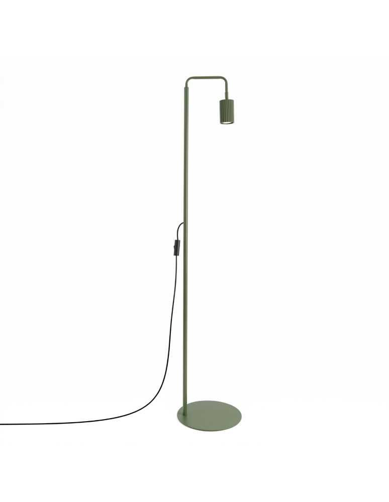 Sollux Lampa podłogowa KARBON 1 zielona oliwka SL.2025