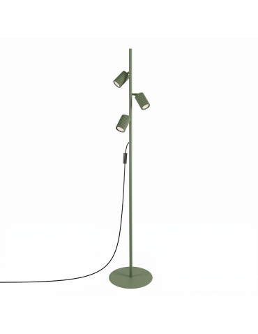 Sollux Lampa podłogowa KARBON 3 zielona oliwka SL.2026