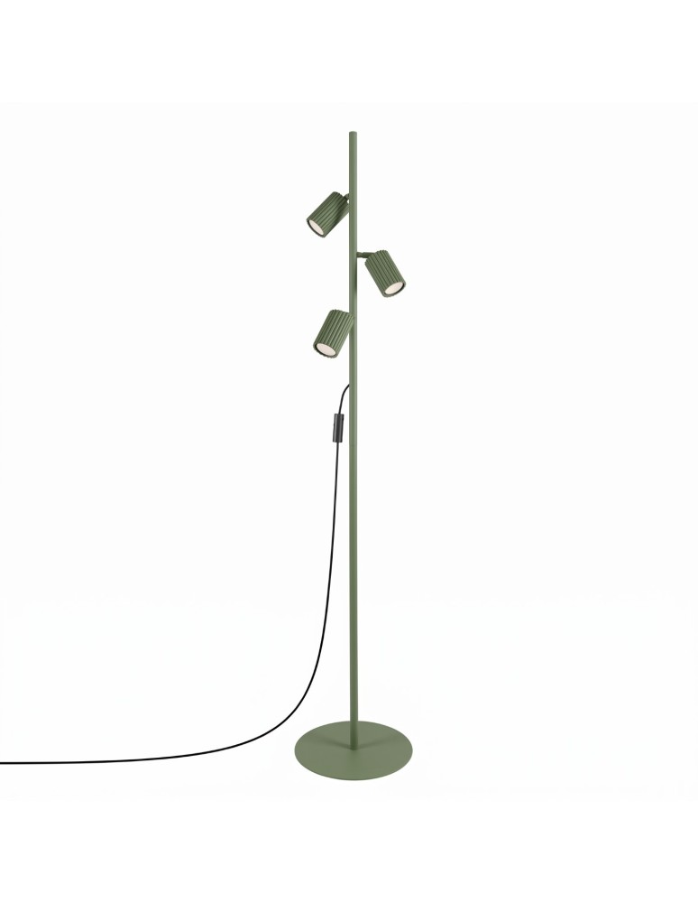 Sollux Lampa podłogowa KARBON 3 zielona oliwka SL.2026