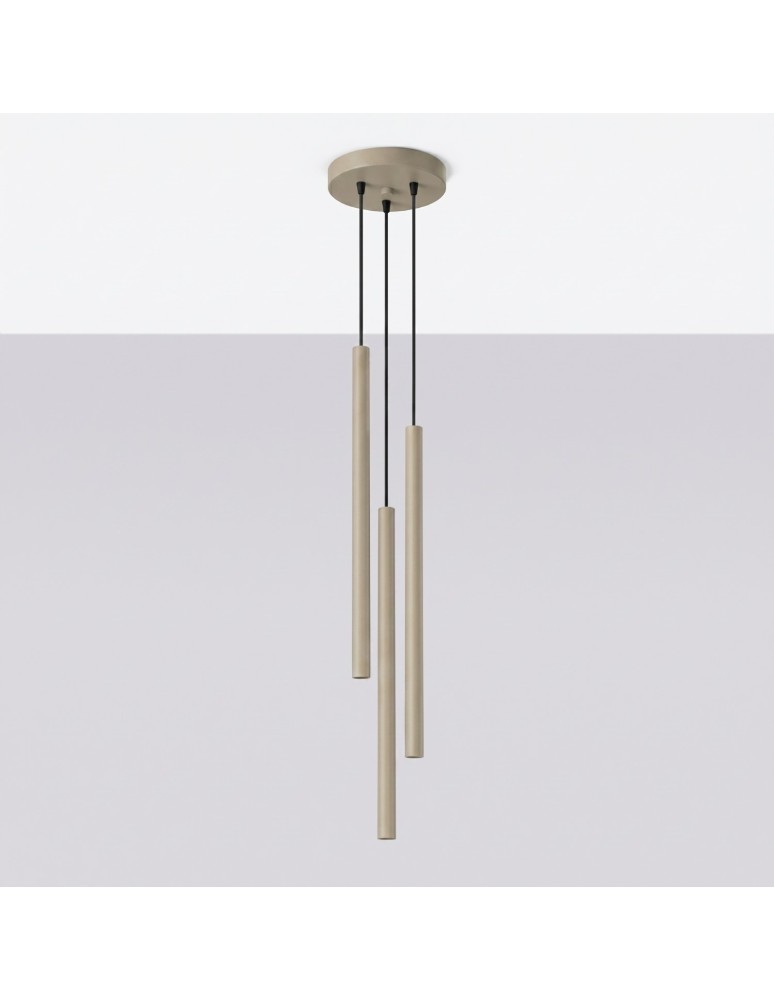 Sollux Lampa wisząca PASTELO 3P taupe SL.2119