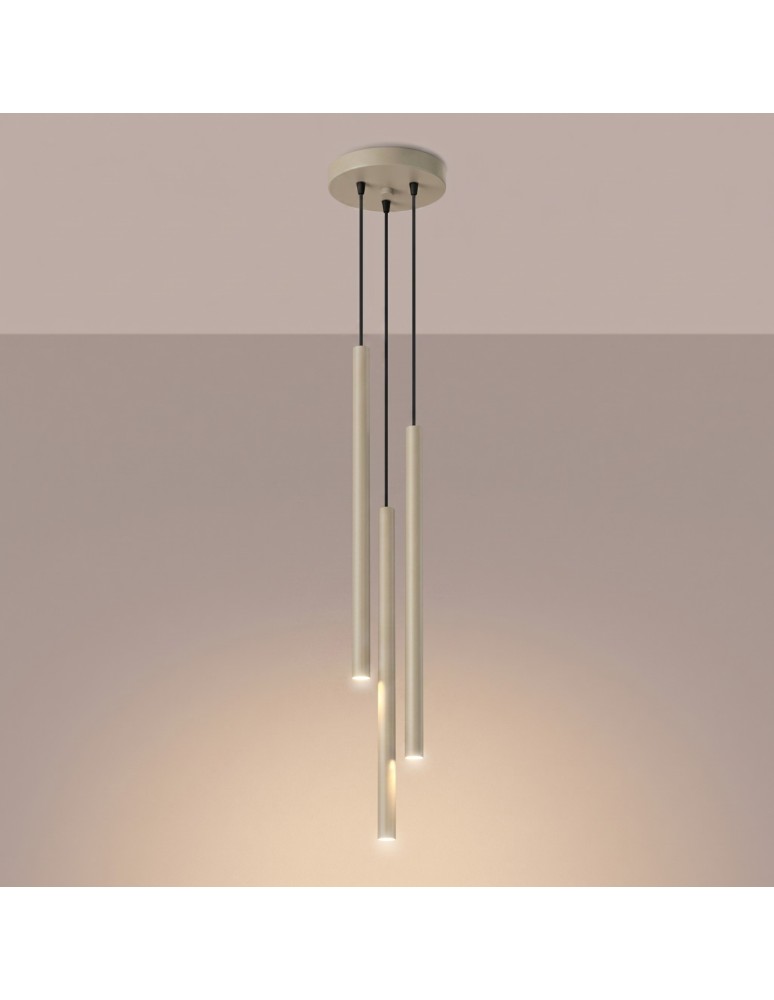 Sollux Lampa wisząca PASTELO 3P taupe SL.2119