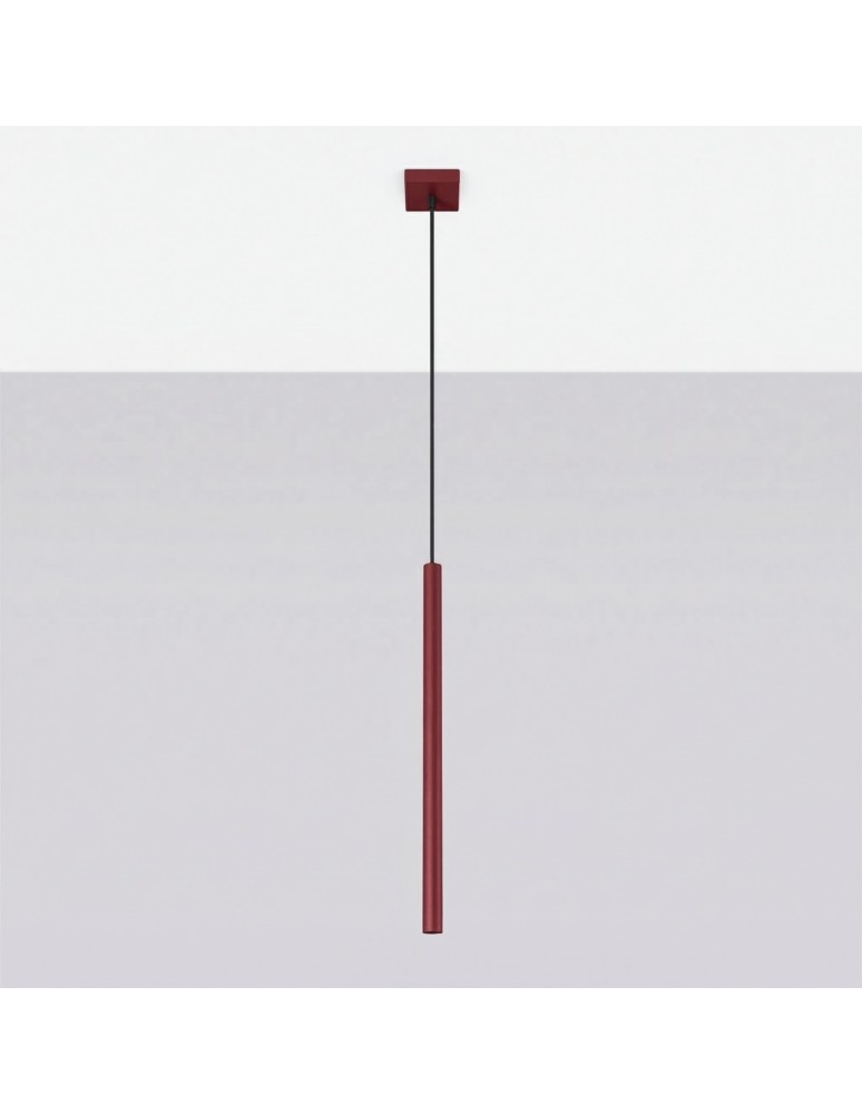 Sollux Lampa wisząca PASTELO 1 burgund SL.2121 Sollux Lampa wisząca PASTELO 1 burgund SL.2121