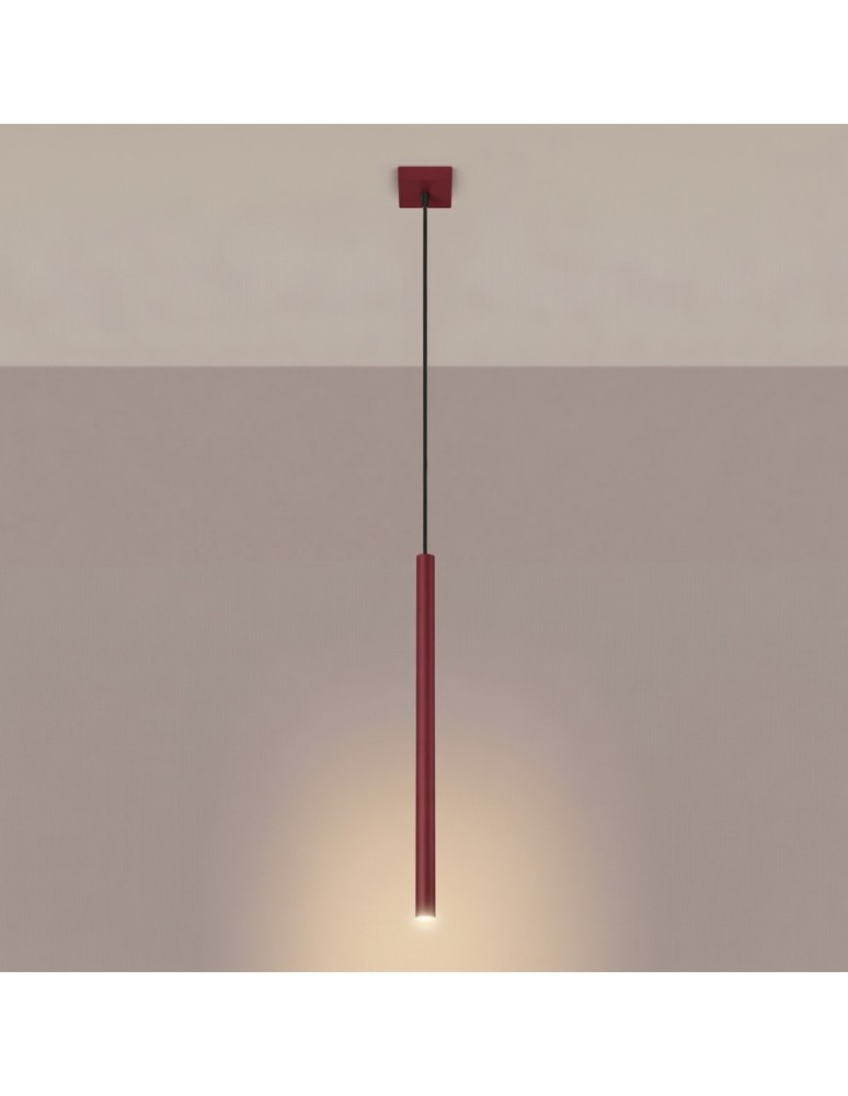 Sollux Lampa wisząca PASTELO 1 burgund SL.2121 Sollux Lampa wisząca PASTELO 1 burgund SL.2121