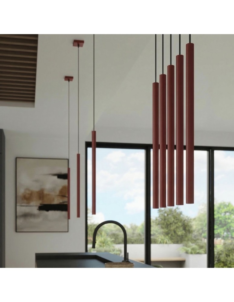 Sollux Lampa wisząca PASTELO 1 burgund SL.2121 Sollux Lampa wisząca PASTELO 1 burgund SL.2121