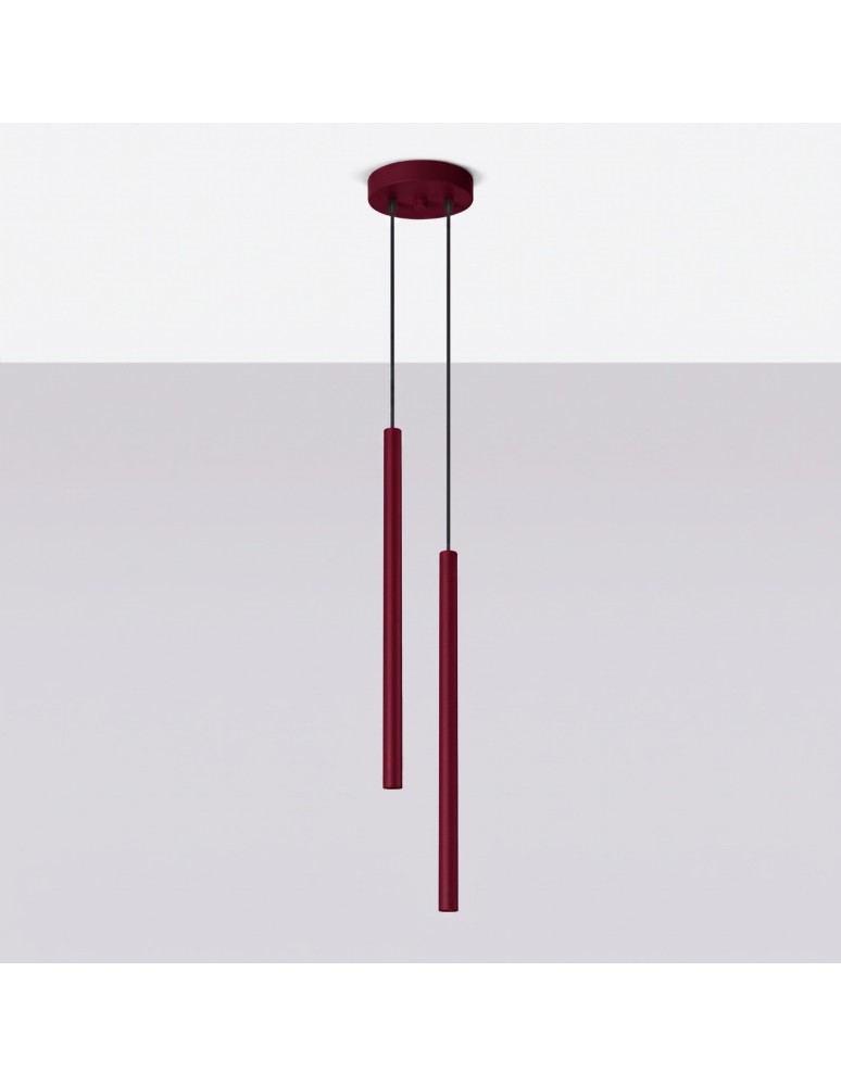 Sollux Lampa wisząca PASTELO 2 burgund SL.2122 Sollux Lampa wisząca PASTELO 2 burgund SL.2122