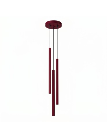 Sollux Lampa wisząca PASTELO 3P burgund SL.2123