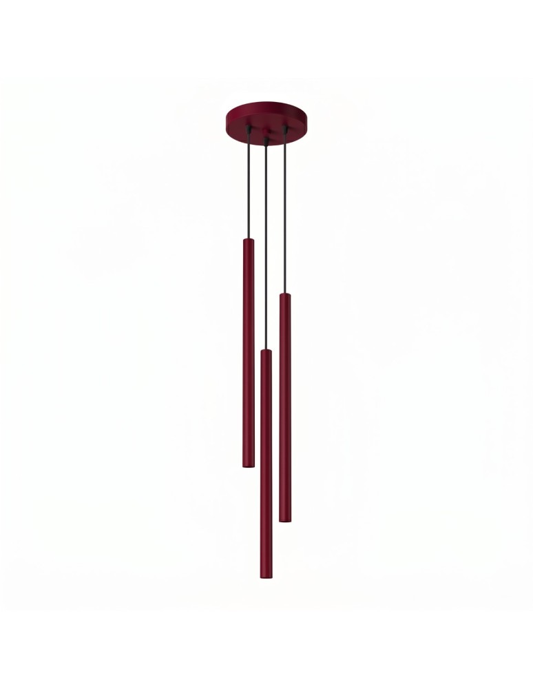Sollux Lampa wisząca PASTELO 3P burgund SL.2123