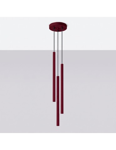 Sollux Lampa wisząca PASTELO 3P burgund SL.2123 - product 2