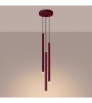 Sollux Lampa wisząca PASTELO 3P burgund SL.2123