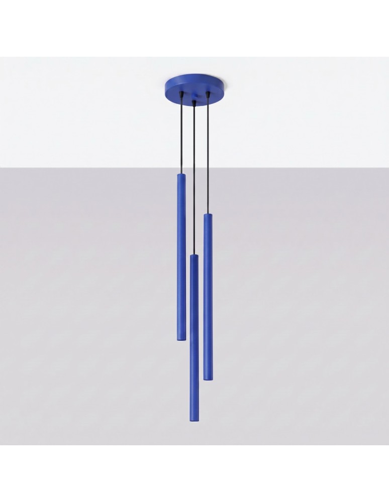 Sollux Lampa wisząca PASTELO 3P ultramaryna SL.2127