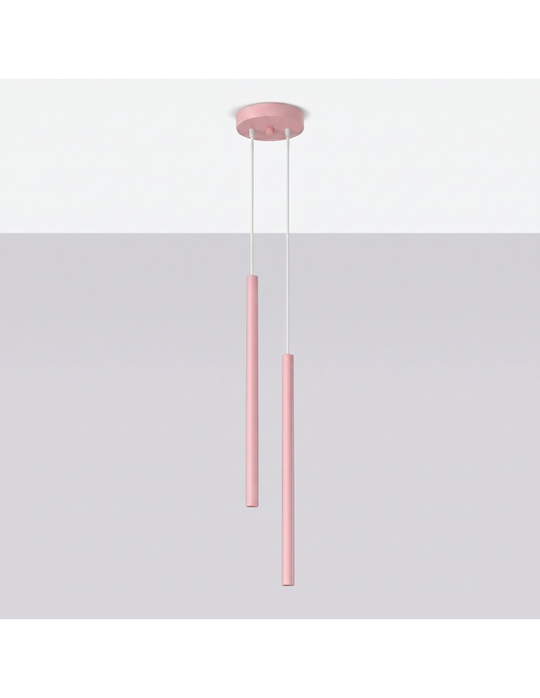 Sollux Lampa wisząca PASTELO 2 różowa SL.2130