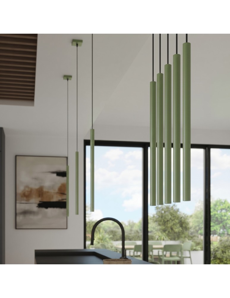 Sollux Lampa wisząca PASTELO 1 szałwiowa SL.2133