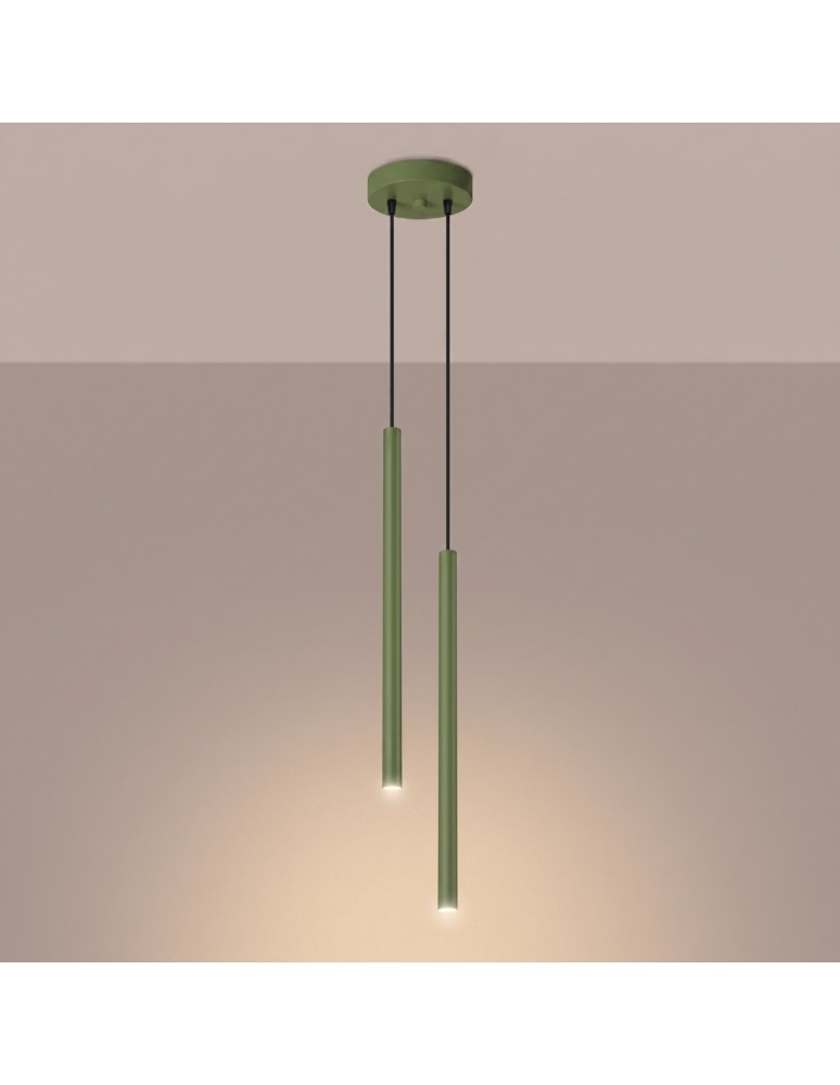 Sollux Lampa wisząca PASTELO 2 szałwiowa SL.2134 Sollux Lampa wisząca PASTELO 2 szałwiowa SL.2134