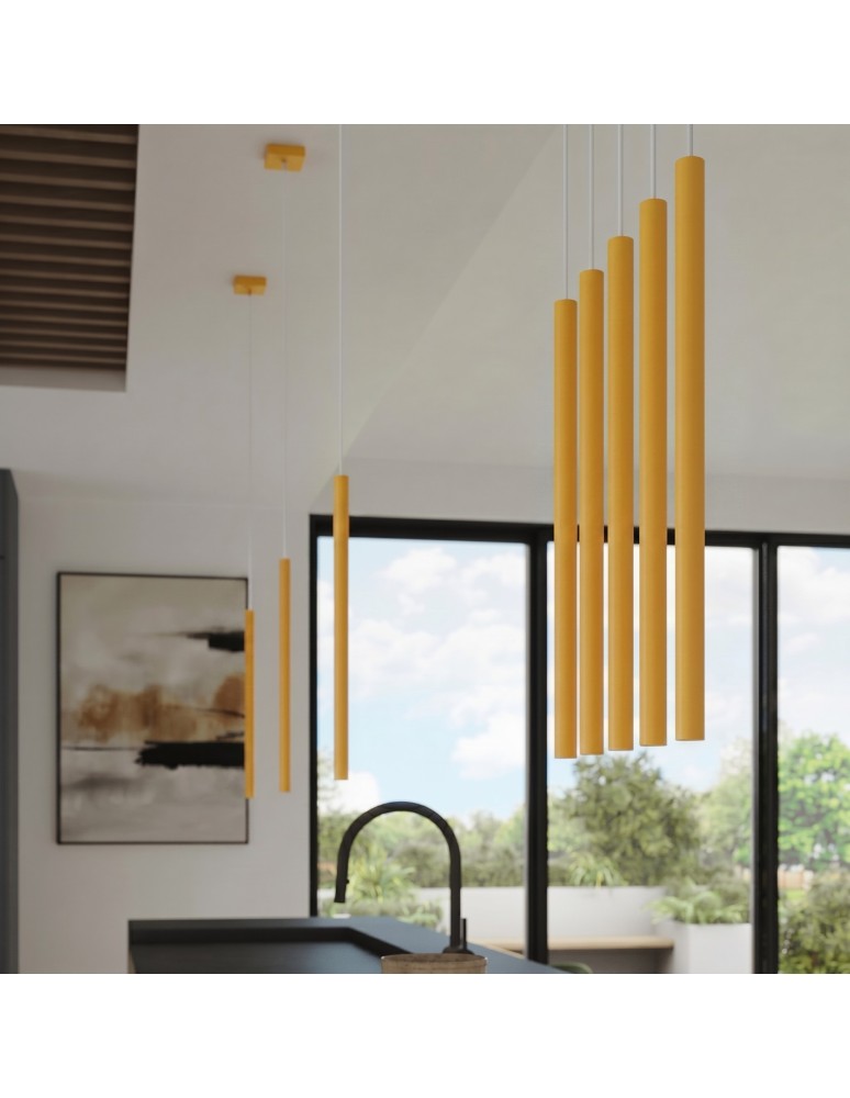 Sollux Lampa wisząca PASTELO 1 żółta SL.2137