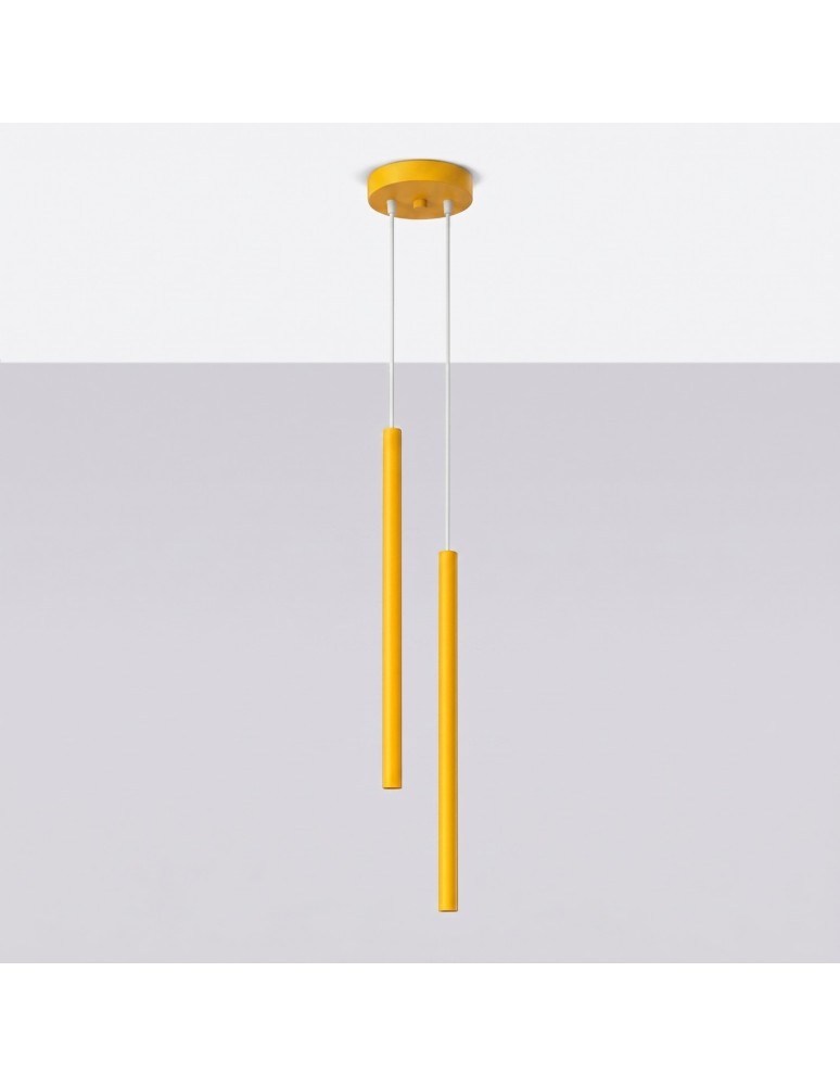Sollux Lampa wisząca PASTELO 2 żółta SL.2138