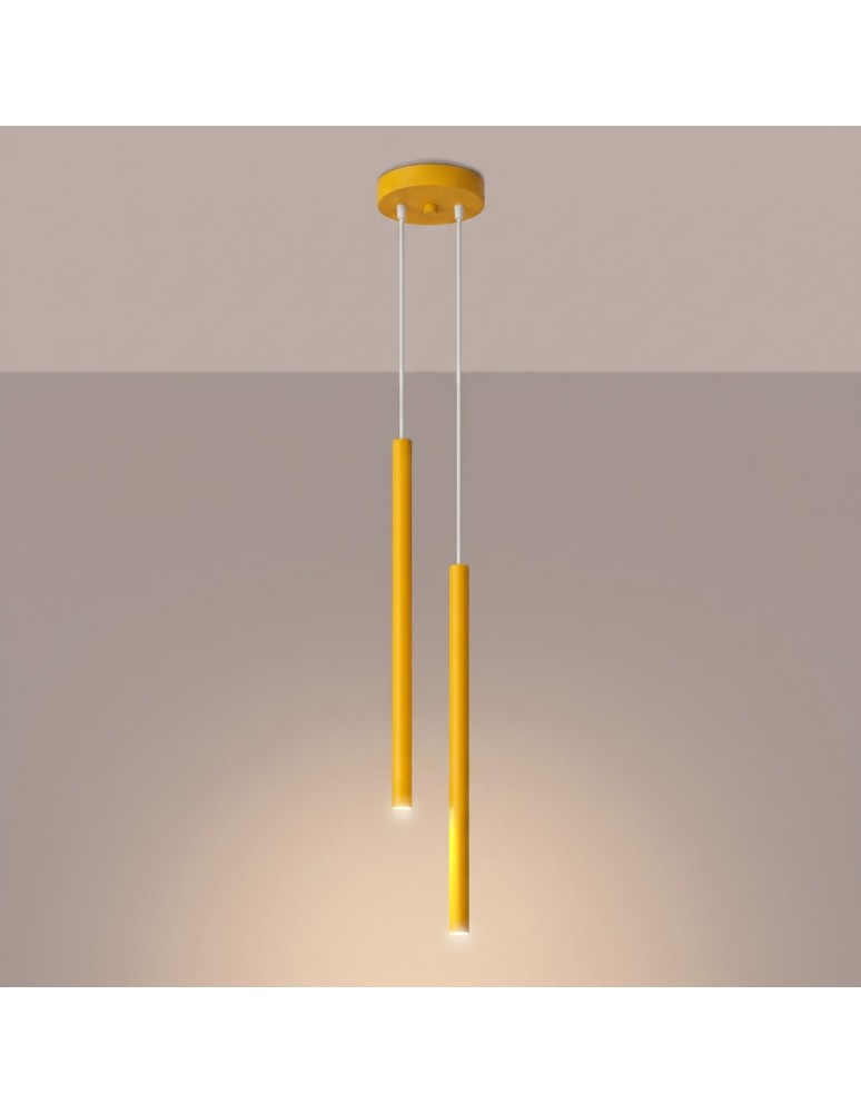 Sollux Lampa wisząca PASTELO 2 żółta SL.2138