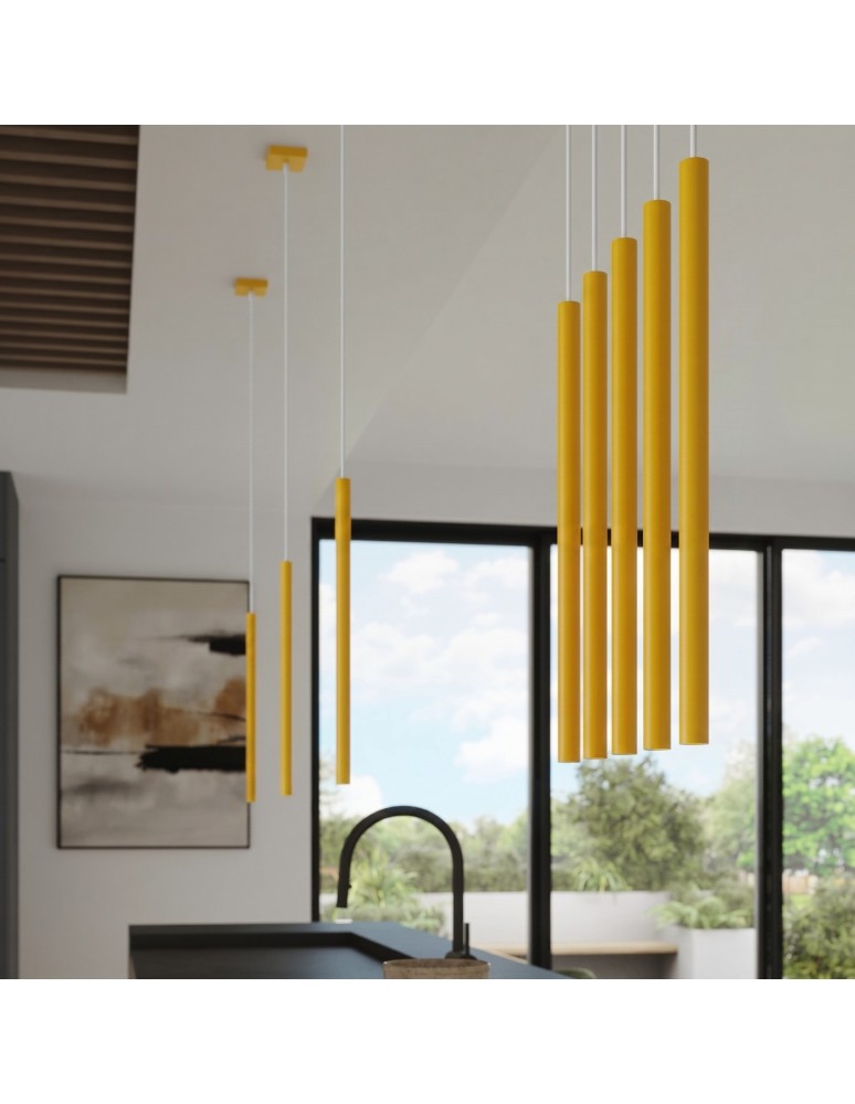 Sollux Lampa wisząca PASTELO 2 żółta SL.2138