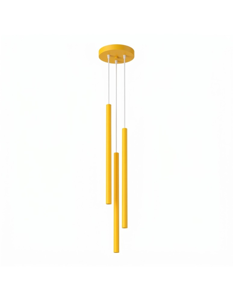 Sollux Lampa wisząca PASTELO 3P żółta SL.2139