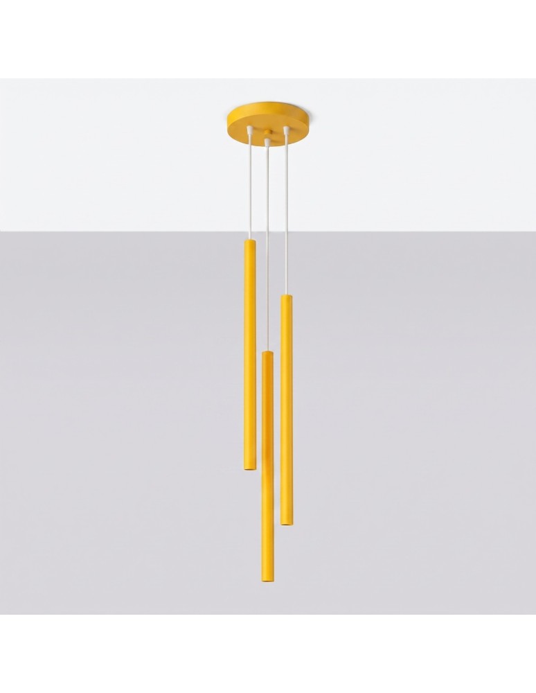 Sollux Lampa wisząca PASTELO 3P żółta SL.2139