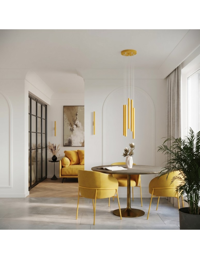 Sollux Lampa wisząca PASTELO 3P żółta SL.2139
