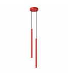 Sollux Lampa wisząca PASTELO 2 czerwona SL.2142