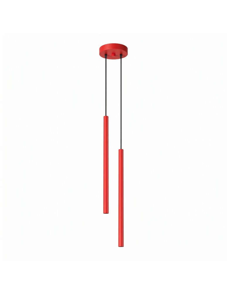 Sollux Lampa wisząca PASTELO 2 czerwona SL.2142