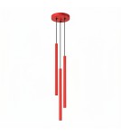 Sollux Lampa wisząca PASTELO 3P czerwona SL.2143