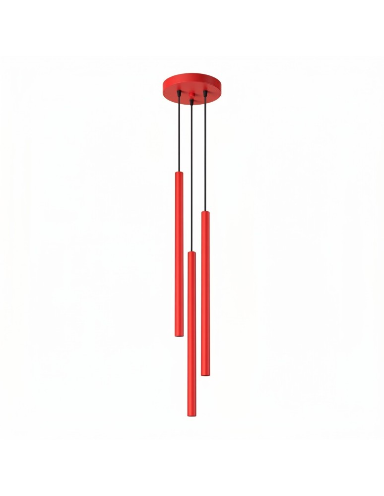 Sollux Lampa wisząca PASTELO 3P czerwona SL.2143
