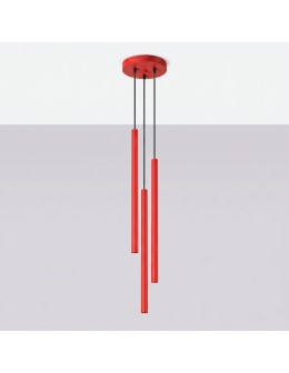 Sollux Lampa wisząca PASTELO 3P czerwona SL.2143 - produkt 2