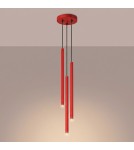 Sollux Lampa wisząca PASTELO 3P czerwona SL.2143