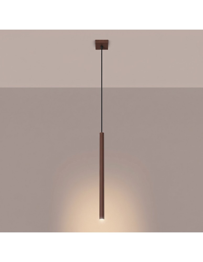 Sollux Lampa wisząca PASTELO 1 brązowa SL.2145