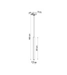 Sollux Lampa wisząca PASTELO 1 brązowa SL.2145