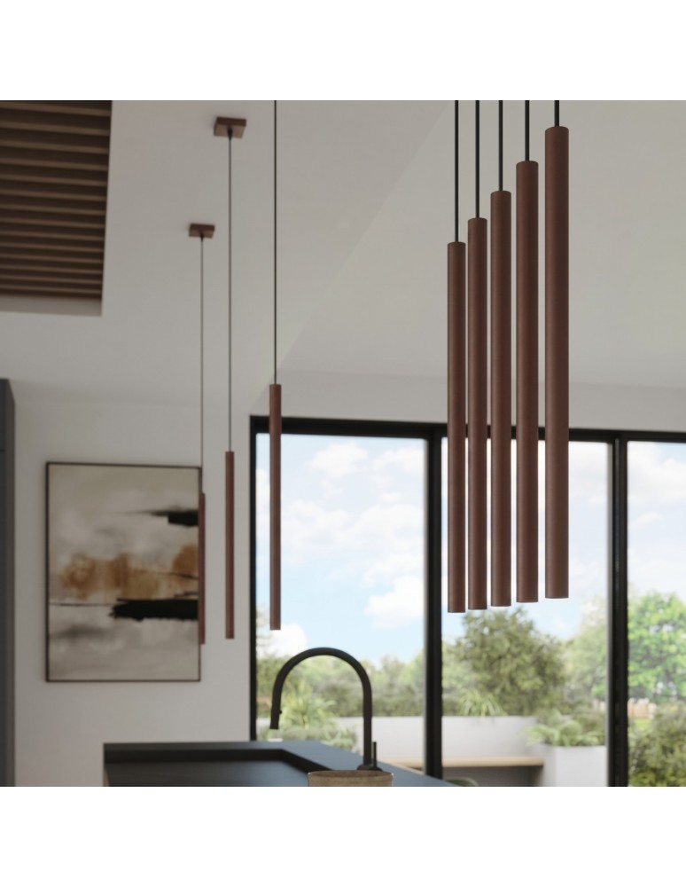 Sollux Lampa wisząca PASTELO 1 brązowa SL.2145
