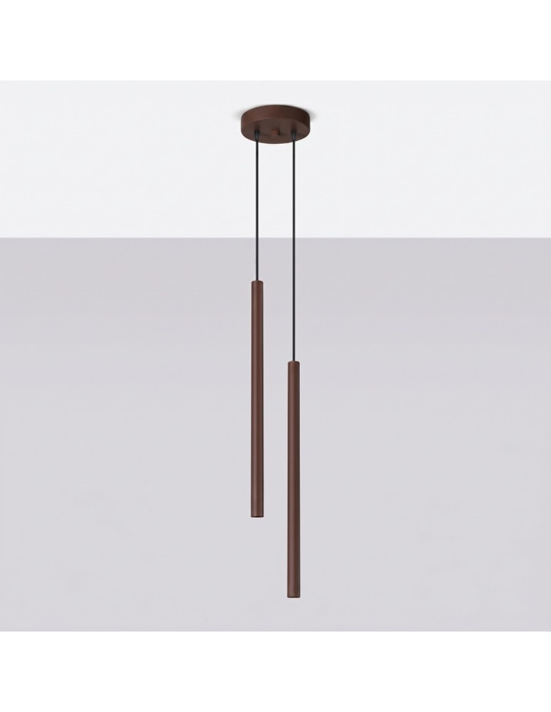 Sollux Lampa wisząca PASTELO 2 brązowa SL.2146 Sollux Lampa wisząca PASTELO 2 brązowa SL.2146