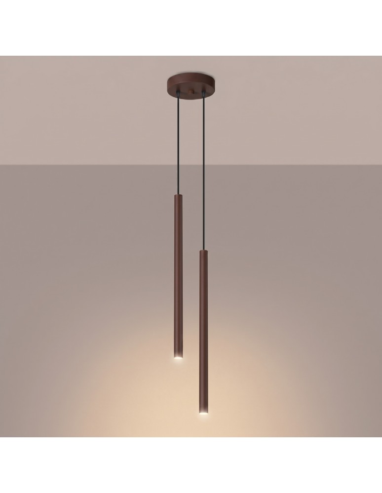 Sollux Lampa wisząca PASTELO 2 brązowa SL.2146 Sollux Lampa wisząca PASTELO 2 brązowa SL.2146